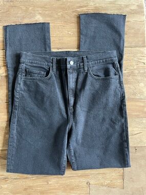 Favorite Daughter The Valentina Tower Jean Boulder Black Side Slit Size 31